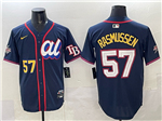 American League #57 Drew Rasmussen Navy 2025 MLB All-Star Edition Limited Jersey