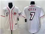 Cincinnati Reds #7 Spencer Steer White 2025 Speedway Classic Limited Jersey