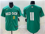 Boston Red Sox #11 Rafael Devers Green 2025 City Connect Limited Jersey