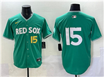 Boston Red Sox #15 Dustin Pedroia Green 2025 City Connect Limited Jersey