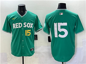 Boston Red Sox #15 Dustin Pedroia Green 2025 City Connect Limited Jersey