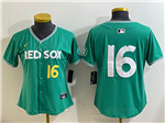 Boston Red Sox #16 Jarren Duran Women's Green 2025 City Connect Limited Jersey