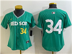Boston Red Sox #34 David Ortiz Women's Green 2025 City Connect Limited Jersey