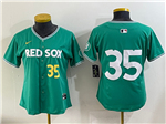 Boston Red Sox #35 Garrett Crochet Women's Green 2025 City Connect Limited Jersey