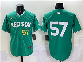 Boston Red Sox #15 Greg Weissert Green 2025 City Connect Limited Jersey