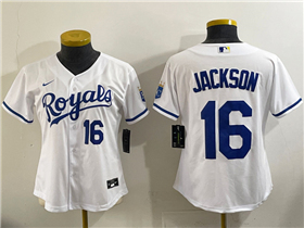 Kansas City Royals #16 Bo Jackson Women's White Limited Jersey