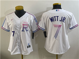 Kansas City Royals #7 Bobby Witt Jr. Women's White 2026 City Connect Jersey