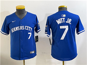 Kansas City Royals #7 Bobby Witt Jr. Youth Royal Blue Limited Jersey