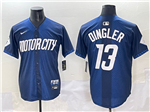 Detroit Tigers #13 Dillon Dingler Navy 2024 City Connect Limited Jersey