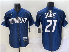 Detroit Tigers #21 Jackson Jobe Navy 2024 City Connect Limited Jersey
