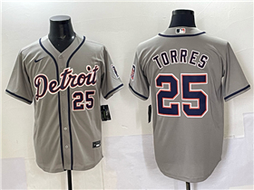 Detroit Tigers #25 Gleyber Torres Gray Limited Jersey