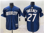 Detroit Tigers #27 Trey Sweeney Navy 2024 City Connect Limited Jersey