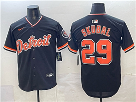 Detroit Tigers #29 Tarik Skubal Alternate Navy Limited Jersey