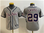 Detroit Tigers #29 Tarik Skubal Youth Gray Limited Jersey