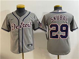 Detroit Tigers #29 Tarik Skubal Youth Gray Limited Jersey