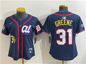 American League #31 Riley Greene Women's Navy 2025 MLB All-Star Limited Jersey