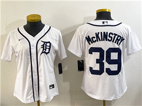 Detroit Tigers #39 Zach McKinstry Women's White Limited Jersey