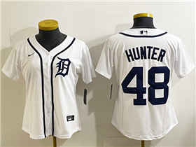 Detroit Tigers #48 Brant Hurter Women's White Limited Jersey