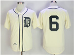 Detroit Tigers #6 Al Kaline 1968 Throwback Cream Jersey