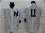 New York Yankees #11 Anthony Volpe White Without Name Cool Base Jersey