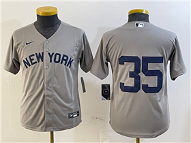 New York Yankees #35 Cody Bellinger Youth Gray Away Limited Jersey