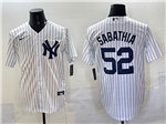 New York Yankees #52 CC Sabathia White Limited Jersey