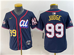 American League #99 Aaron Judge Youth Navy 2025 MLB All-Star Limited Jersey