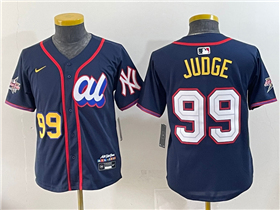 American League #99 Aaron Judge Youth Navy 2025 MLB All-Star Limited Jersey