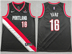 Portland Trail Blazers #16 Yang Hansen Black Swingman Jersey