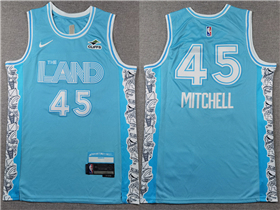 Cleveland Cavaliers #45 Donovan Mitchell 2024-25 Light Blue City Edition Swingman Jersey