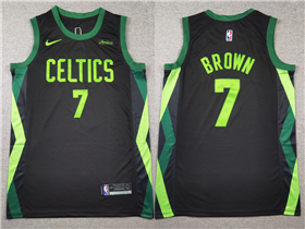 Boston Celtics #7 Jaylen Brown 2024-25 Black City Edition Swingman Jersey