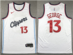 Los Angeles Clippers #13 Paul George 2024-25 White Swingman Jersey