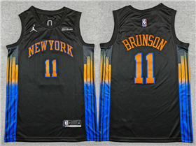 New York Knicks #11 Jalen Brunson 2025-26 Black Statement Edition Swingman Jersey