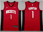 Houston Rockets #1 Amen Thompson Red Swingman Jersey