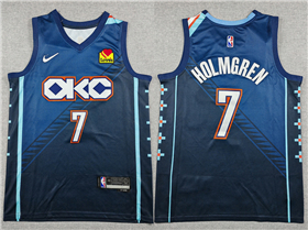 Oklahoma City Thunder #7 Chet Holmgren 2025-26 Navy City Edition Swingman Jersey