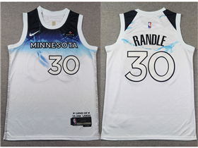 Minnesota Timberwolves #30 Julius Randle 2024-25 White City Edition Swingman Jersey