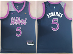 Minnesota Timberwolves #5 Anthony Edwards 2025-26 Deep Purple City Edition Swingman Jersey