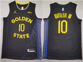 Golden State Warriors #10 Jimmy Butler III 2024-25 Black Statement Edition Swingman Jersey