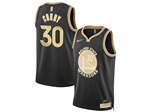 Golden State Warriors #30 Stephen Curry Black Gold Swingman Jersey