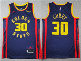 Golden State Warriors #30 Stephen Curry 2024-25 Navy City Edition Swingman Jersey