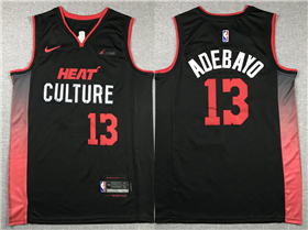 Miami Heat #13 Bam Adebayo 2023-24 Black City Edition Swingman Jersey