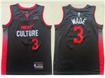 Miami Heat #3 Dwyane Wade 2023-24 Black City Edition Swingman Jersey