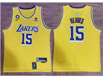Los Angeles Lakers #15 Austin Reaves Gold Swingman Jersey