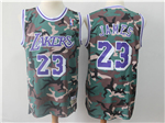 Los Angeles Lakers #23 Lebron James Camo Hardwood Classics Jersey