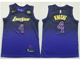 Los Angeles Lakers #4 Dalton Knecht 2024-25 Purple City Edition Swingman Jersey