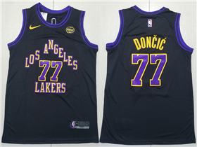 Los Angeles Lakers #77 Luka Dončić 2023-24 Black City Edition Swingman Jersey