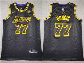 Los Angeles Lakers #77 Luka Dončić Black City Edition Swingman Jersey