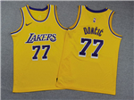 Los Angeles Lakers #77 Luka Dončić Youth Gold Swingman Jersey