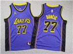 Los Angeles Lakers #77 Luka Dončić Youth 2022-25 Purple Statement Swingman Jersey