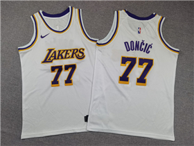 Los Angeles Lakers #77 Luka Dončić Youth White Swingman Jersey